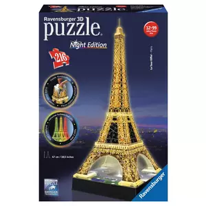 3D Puzzle Tour Eiffel, Night Edition, 216 pièces