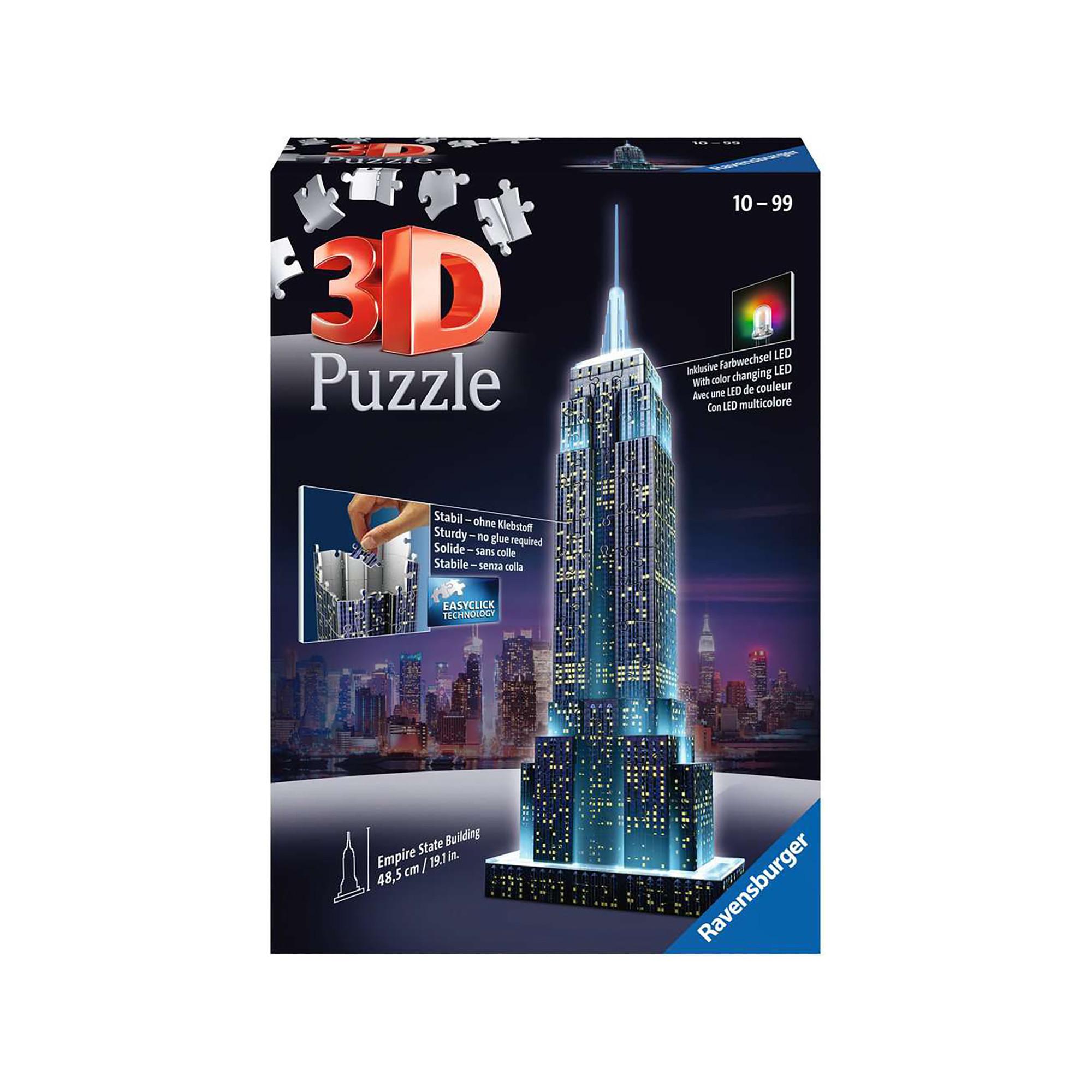 Ravensburger  3D Puzzle Empire State Building, Night Edition, 216 pièces 