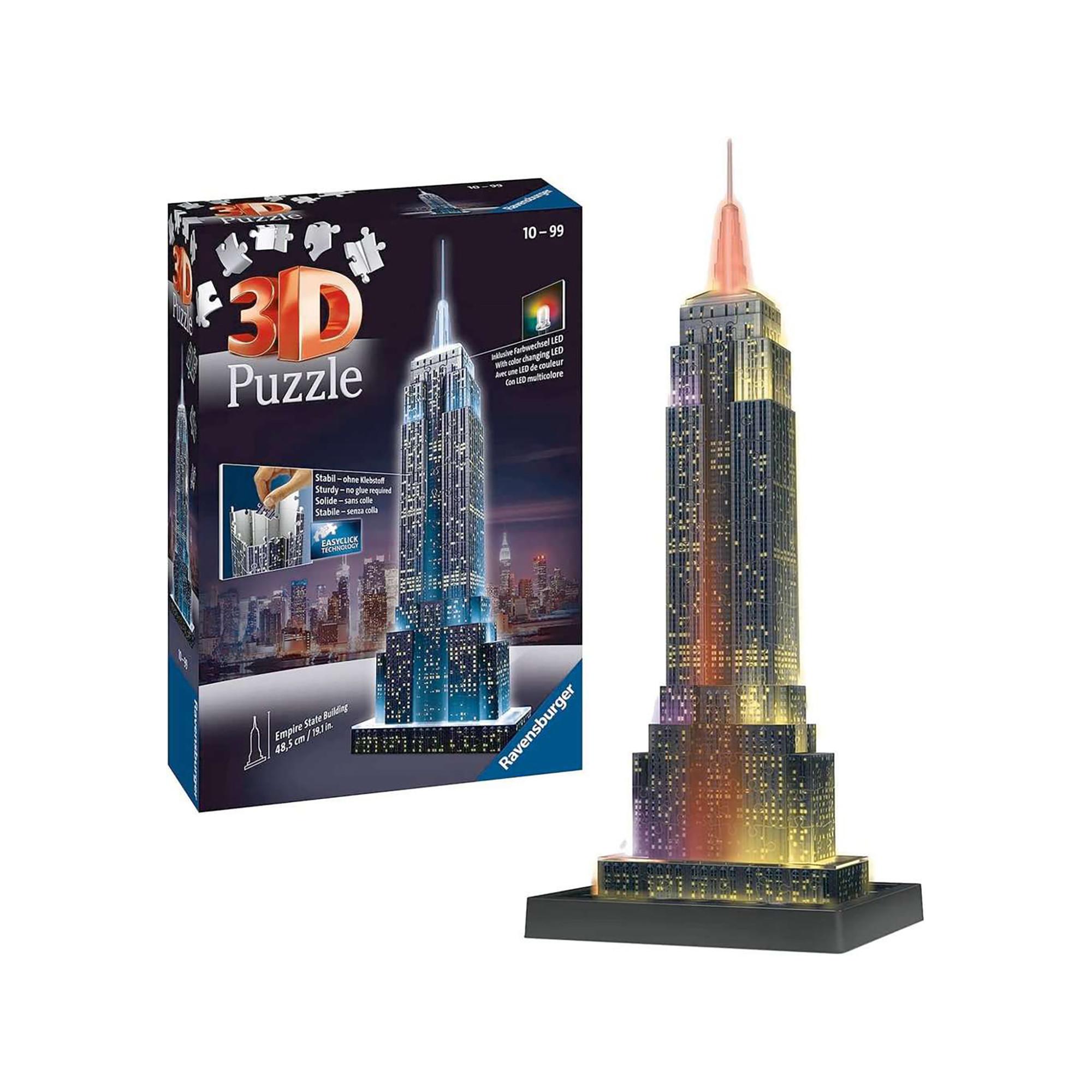 Ravensburger  3D Puzzle Empire State Building, Night Edition, 216 Teile 