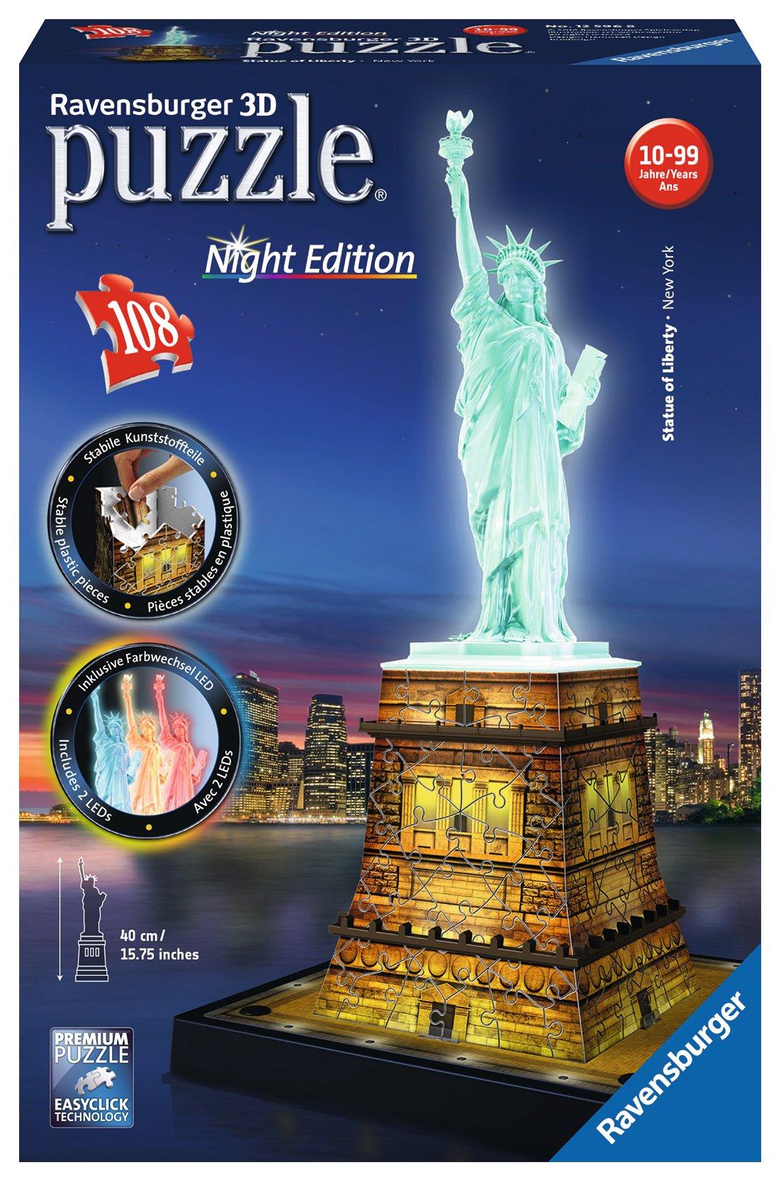 Ravensburger  3D Puzzle Freiheitsstatue, Night Edition, 108 Teile 