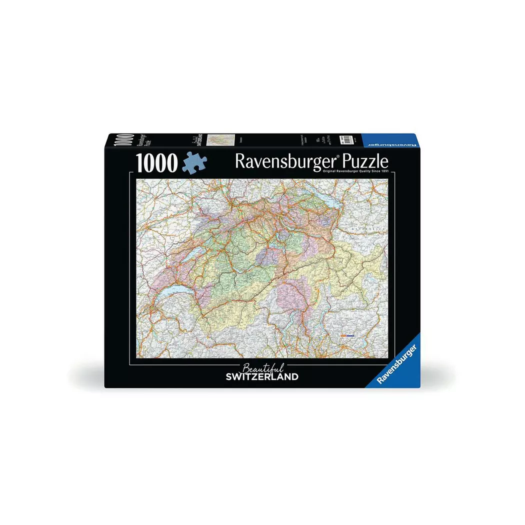 Ravensburger - Puzzle Schweizer Karte, 1000 Teile