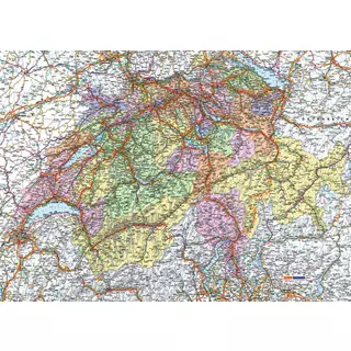 Ravensburger  Puzzle cartina della Svizzera, 1000 pezzi 