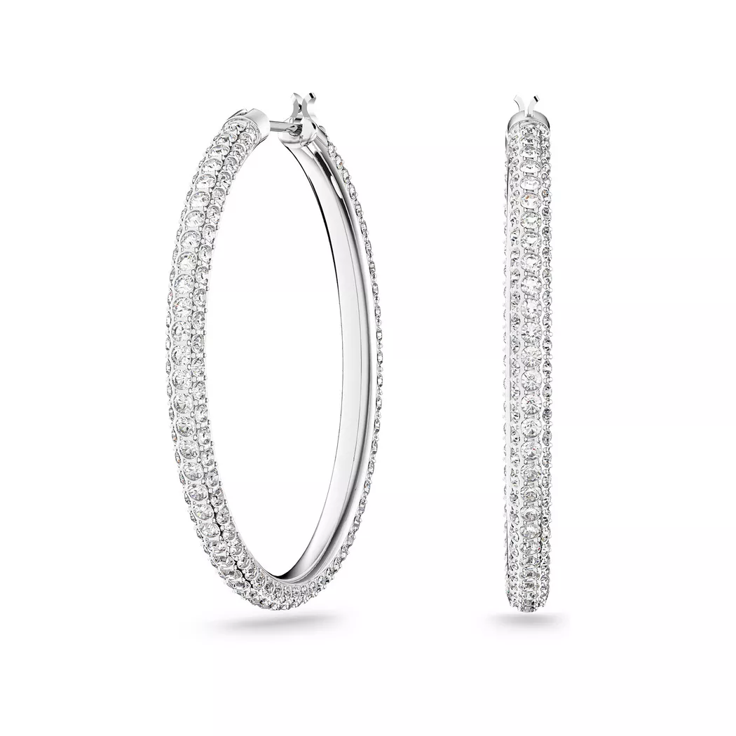 Swarovski - Creolen, Dextera, One Size, Silberfarben 3