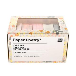 RICO-Design Ruban adhésif Washi Paper Poetry 