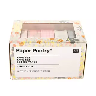 Rico Design Ruban adhésif Washi Paper Poetry Multicolor