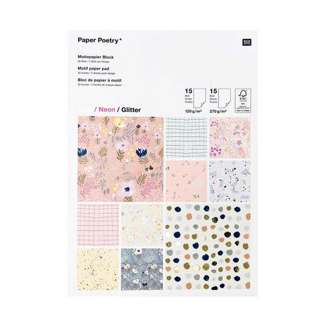 RICO-Design Bloc de bricolage Paper Poetry 