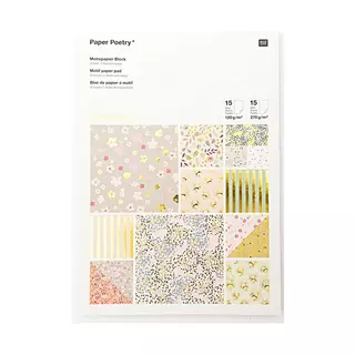 Rico Design Motivpapier Block Paper Poetry Multicolor