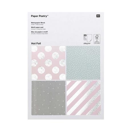 RICO-Design Motivpapier Block Paper Poetry 