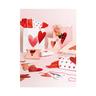 Rico Design Blumen-Papieranhänger Paper Poetry Rot