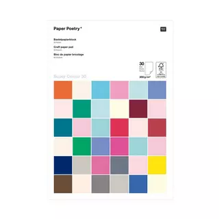 Rico Design Cahier de papiers à motifs Paper Poetry Multicolor
