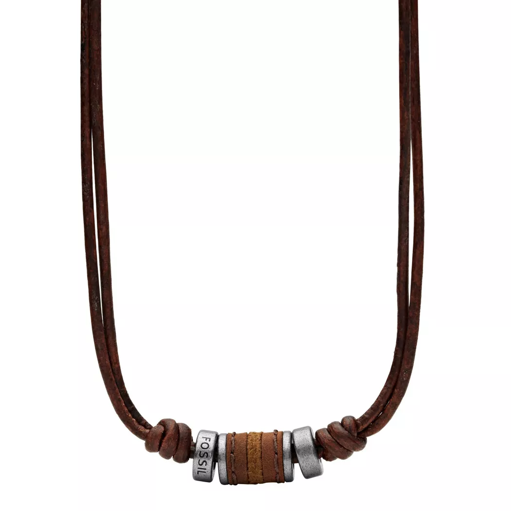 Fossil - Halskette, 45cm, Braun