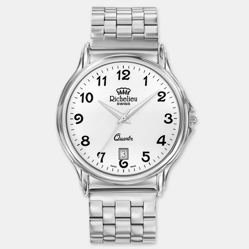 Richelieu - Analoguhr, Classic, 40mm, Silberfarben