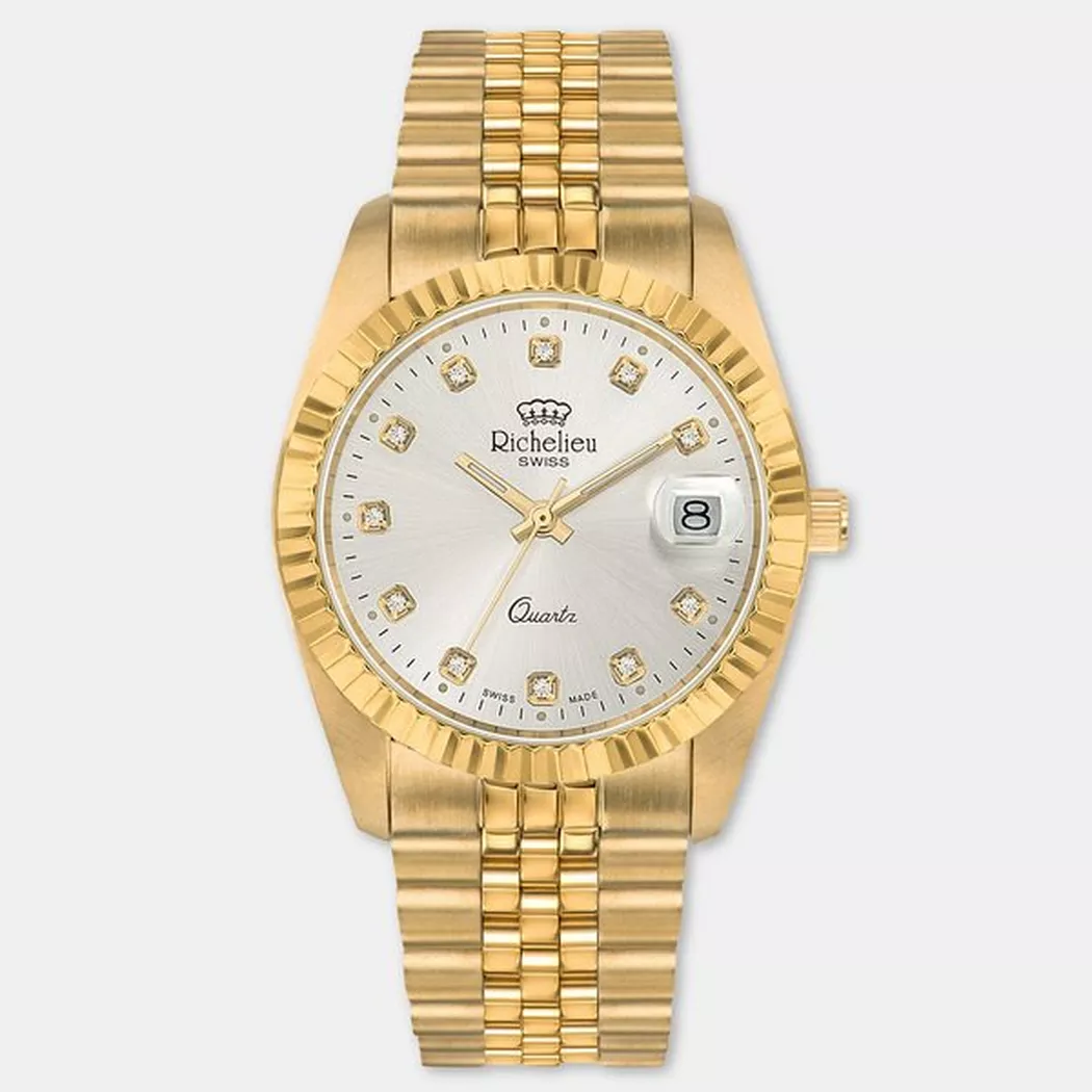 Richelieu - Analoguhr, Sport, 36mm, Goldfarben