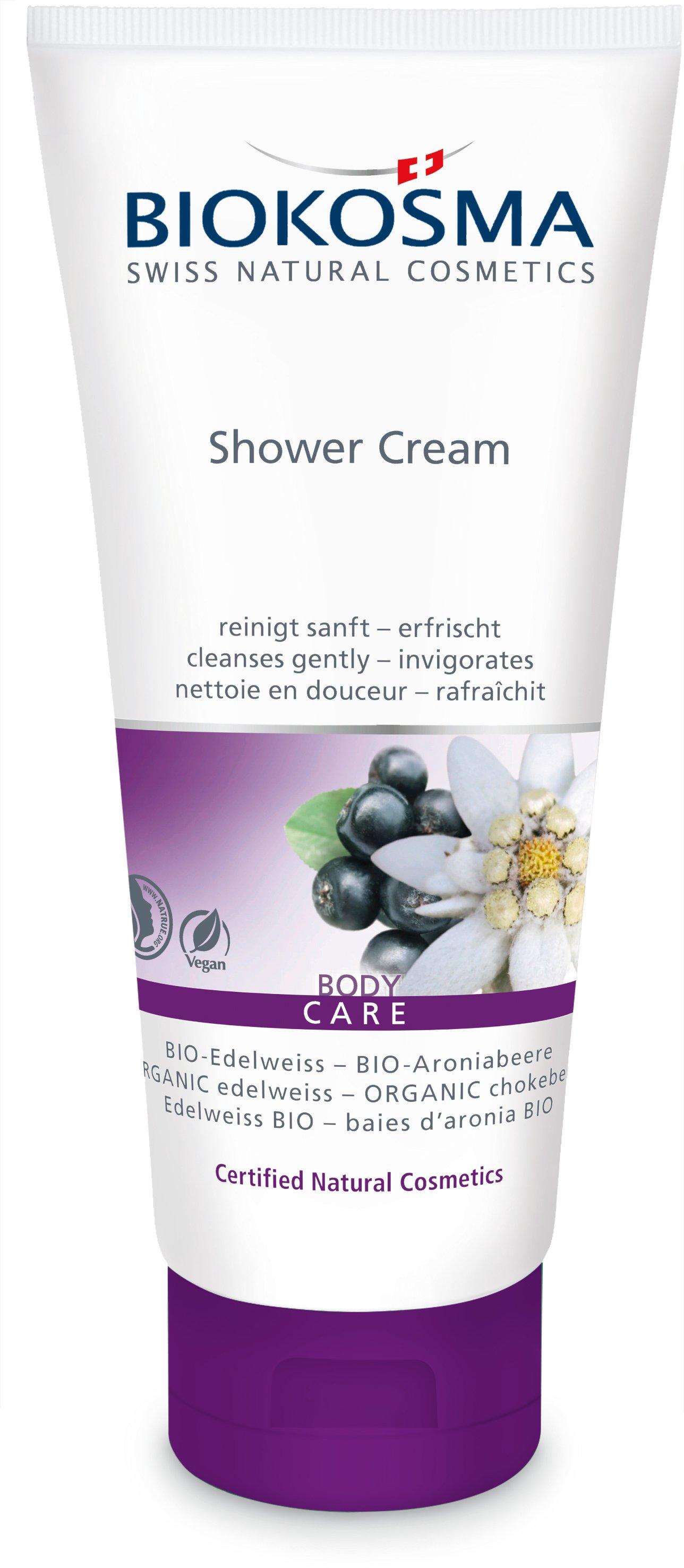 Image of BIOKOSMA Shower Cream BIO-Edelweiss - BIO-Aroniabeere - 200ml