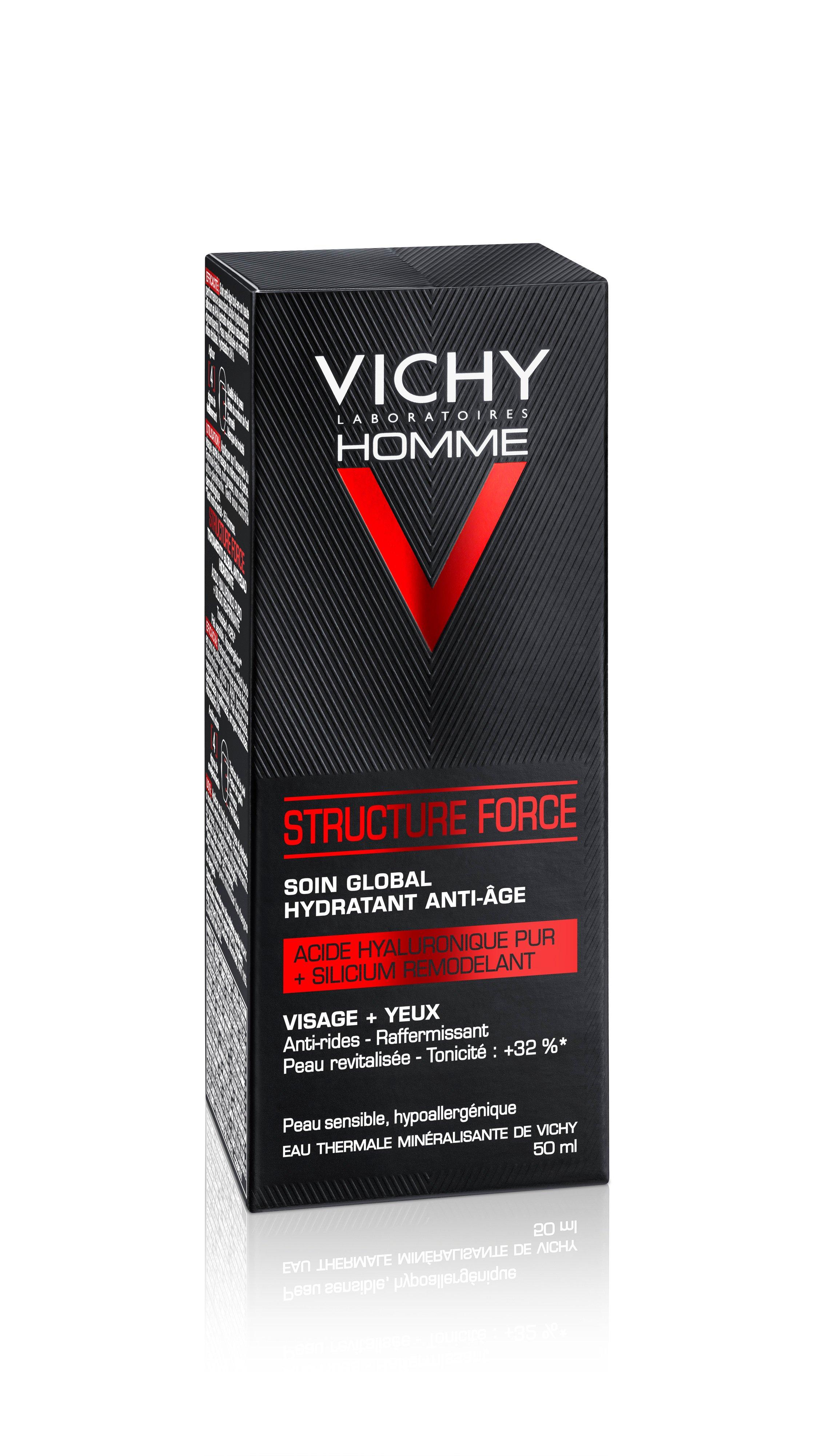 VICHY  Homme Structure Force - Komplette Anti-Aging Pflege für Gesicht & Augenkonturen 