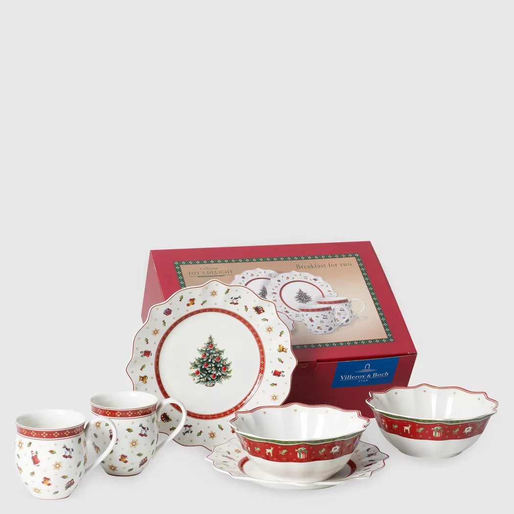Villeroy & Boch - Breakfast for 2 weiss, Set 6tlg., Multicolor