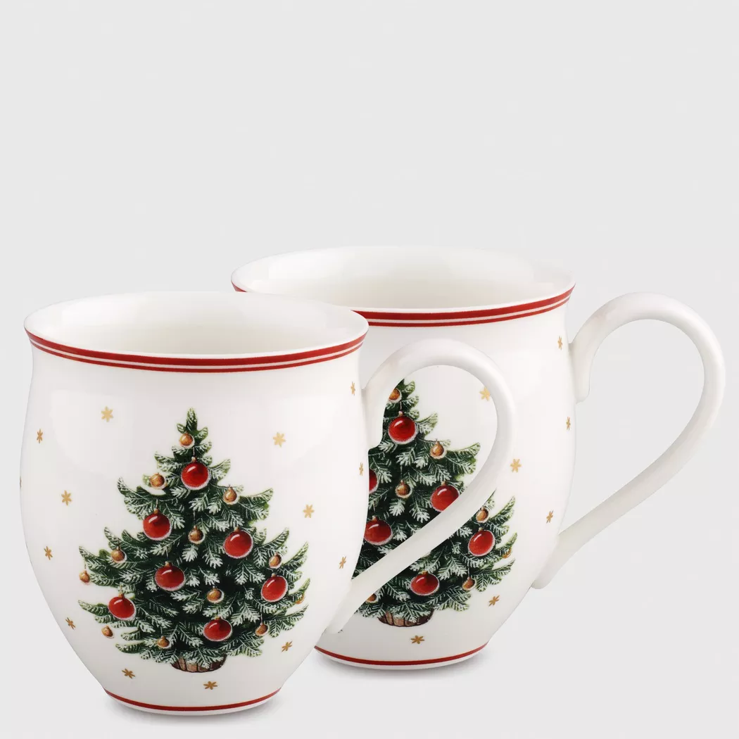 Villeroy & Boch - Becher mit Henkel Set 2tlg., Tannenbaum, Multicolor