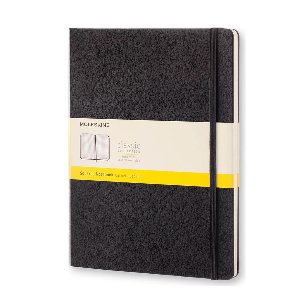 MOLESKINE Notizbuch, XL, kariert, Hardcover, schwarz