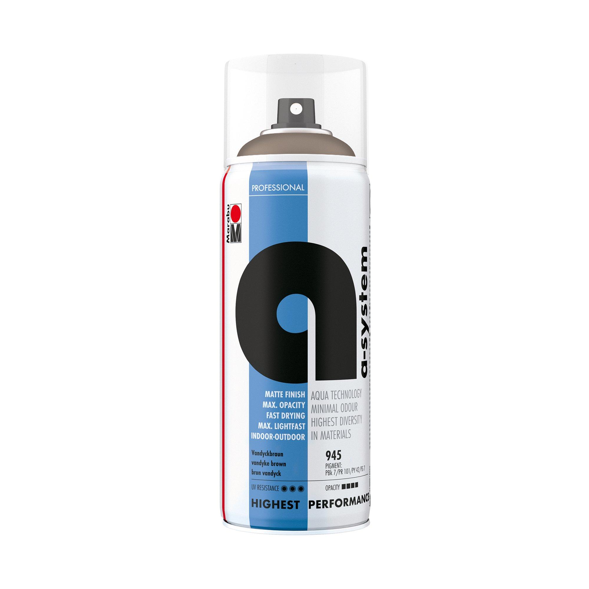 Marabu A-system Sprühfarbe Paynesgrau 400 Ml – Wasserbasiert, Geruchsarm, Für Innen & Außen, Hohe Deckkraft