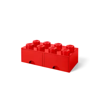 LEGO contenitore a mattoncino impilabile con 2 cassette e 8 attachi