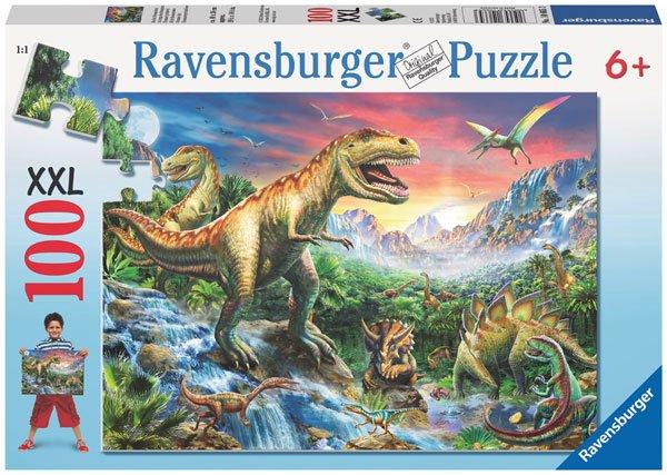 Ravensburger  Kinderpuzzle XXL bei den Dinos, 100 Teile 