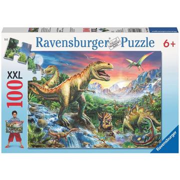 Puzzle d'enfants XXL chez les dinos, 100 pièces