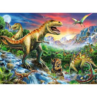 Ravensburger  Kinderpuzzle XXL bei den Dinos, 100 Teile 