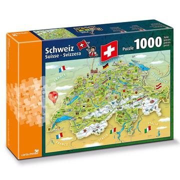 Puzzle "Cartina illustrata della Svizzera", 1000 pezzi
