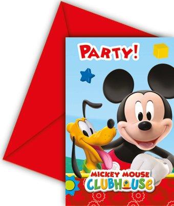 Procos  Einladung & Kuvert Playful Mickey 6Stk 