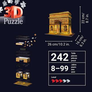 Carlit  3D Puzzle Triumphbogen, Night Edition, 72 Teile 