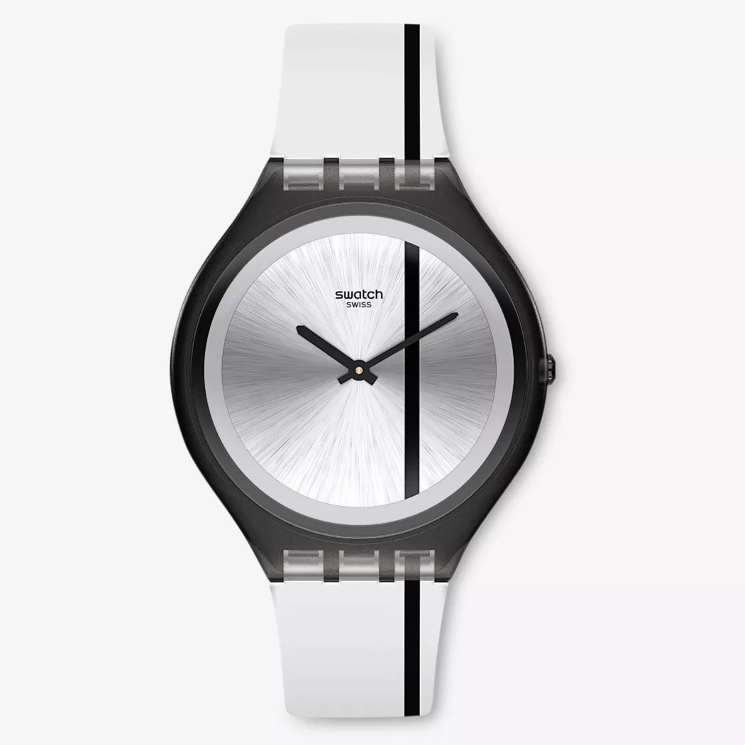 Swatch - Analoguhr, Skin, 40mm, Weiss