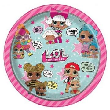 8 Assiettes de carton L.O.L. Surprise! 23 cm