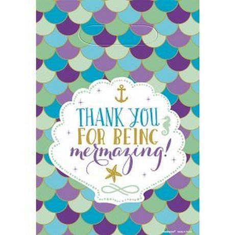 amscan  8 Borse da festa Mermaid Wishes 