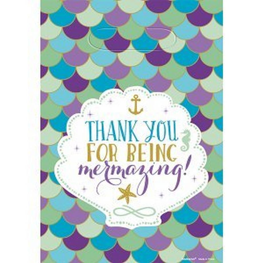 amscan  8 Sacs cadeaux Mermaid Wishes 