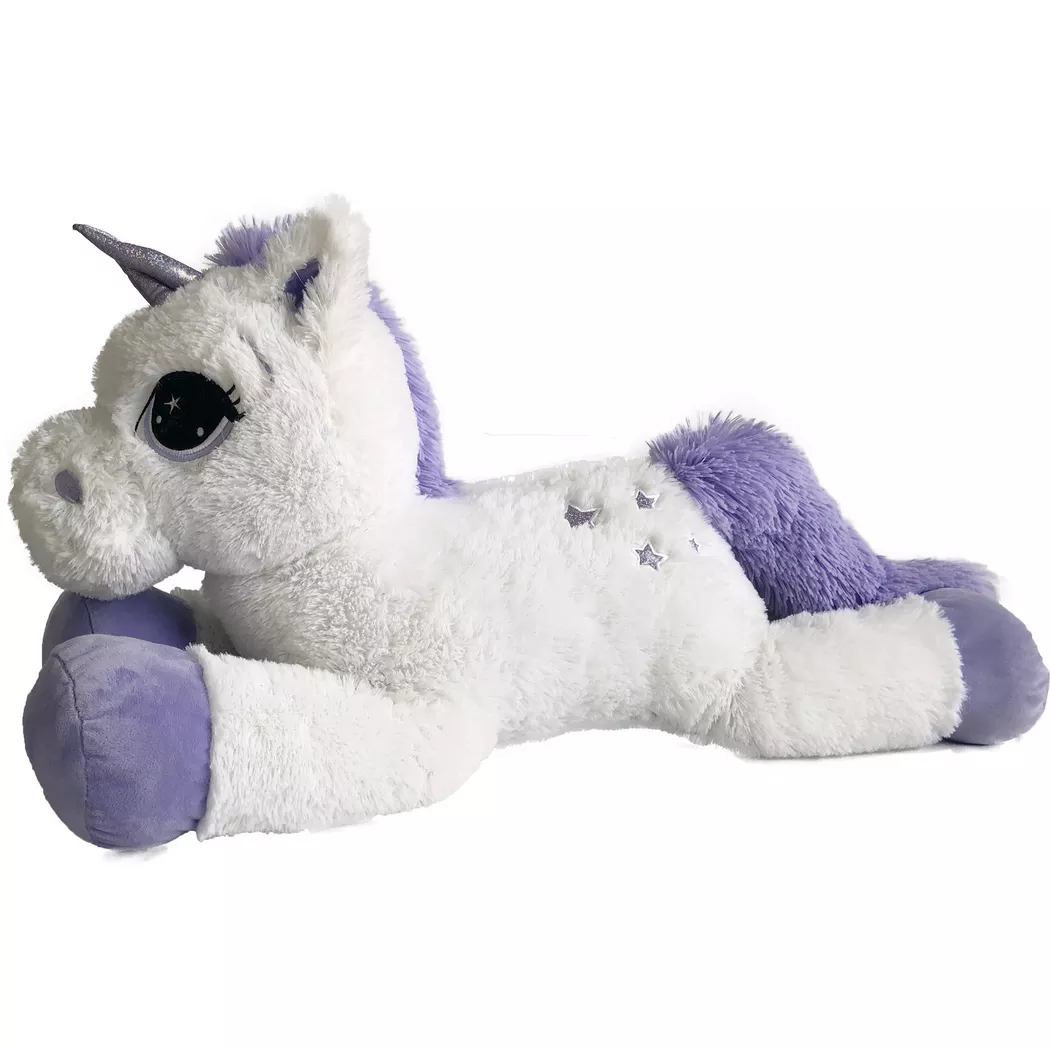 Shanghai Bear Hugs - Plüsch Einhorn liegend, 74 cm, Weiss