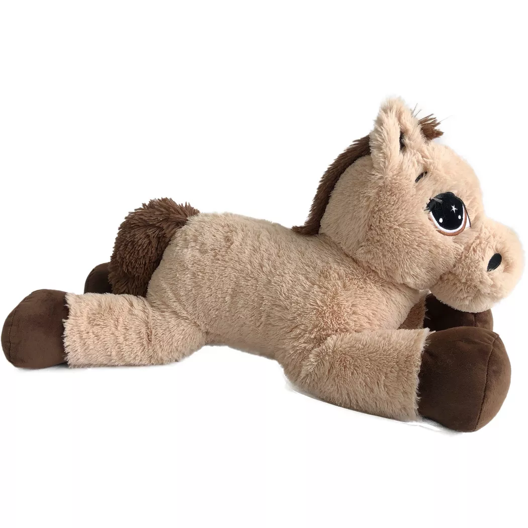 Shanghai Bear Hugs - Plüsch Pferd liegend, 74 cm, Beige
