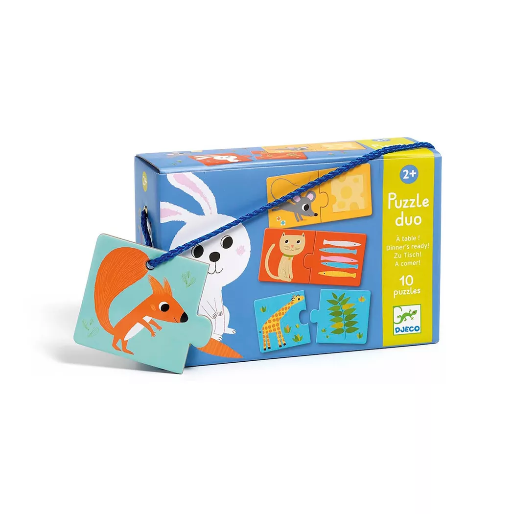 Djeco - Puzzle Duo Zu Tisch!, Multicolor