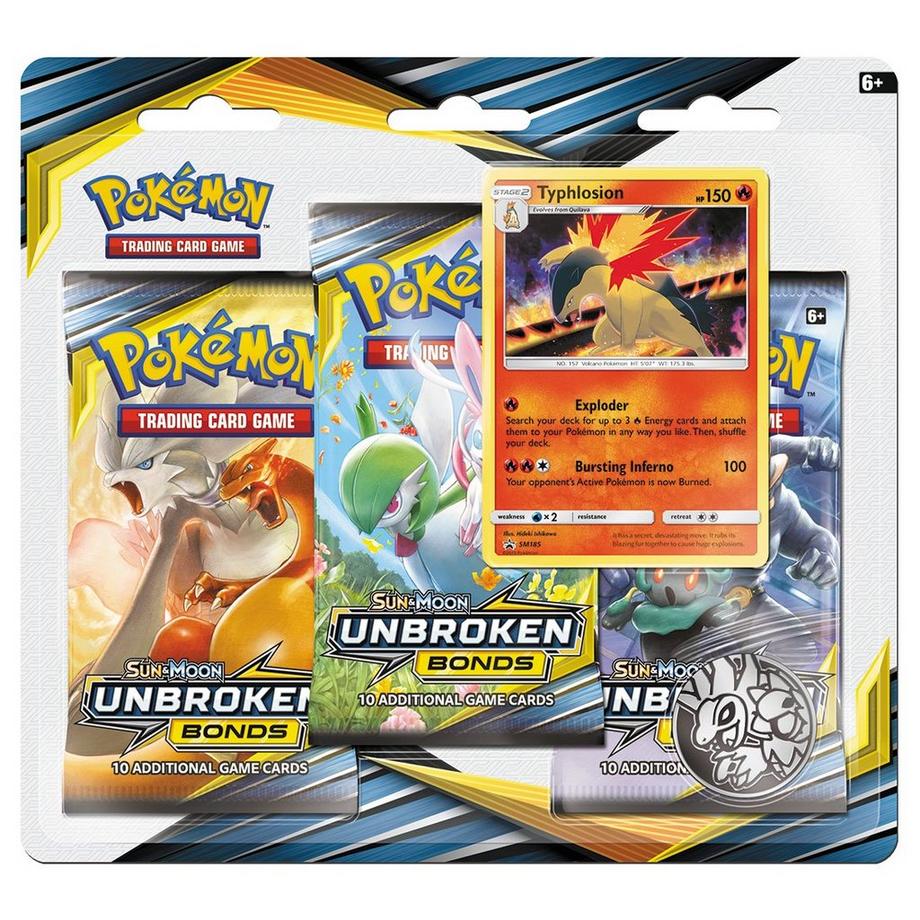 Pokémon  Pokémon Sun&Moon 10 Three Pack Blister, paquet surprise 