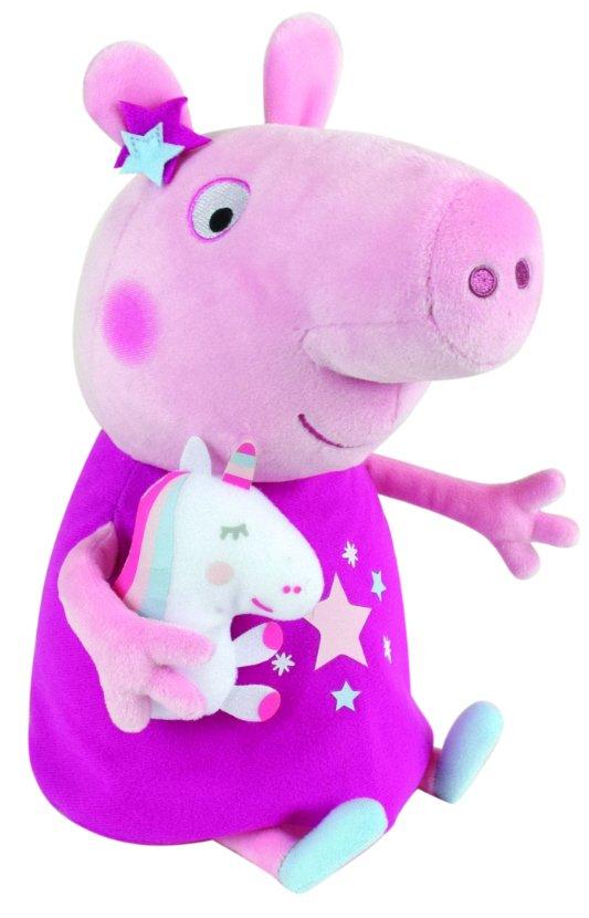 CIJEP  Peppa Pig, maiale di peluche con unicorno 