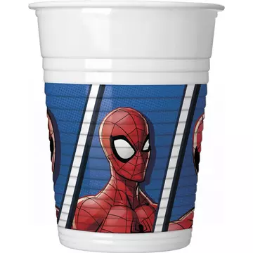 8 Plastikbecher Spider Man Team Up 200 ml