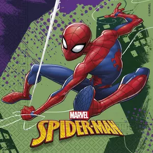 20 Servietti di carta Spiderman Team Up 33x33 cm