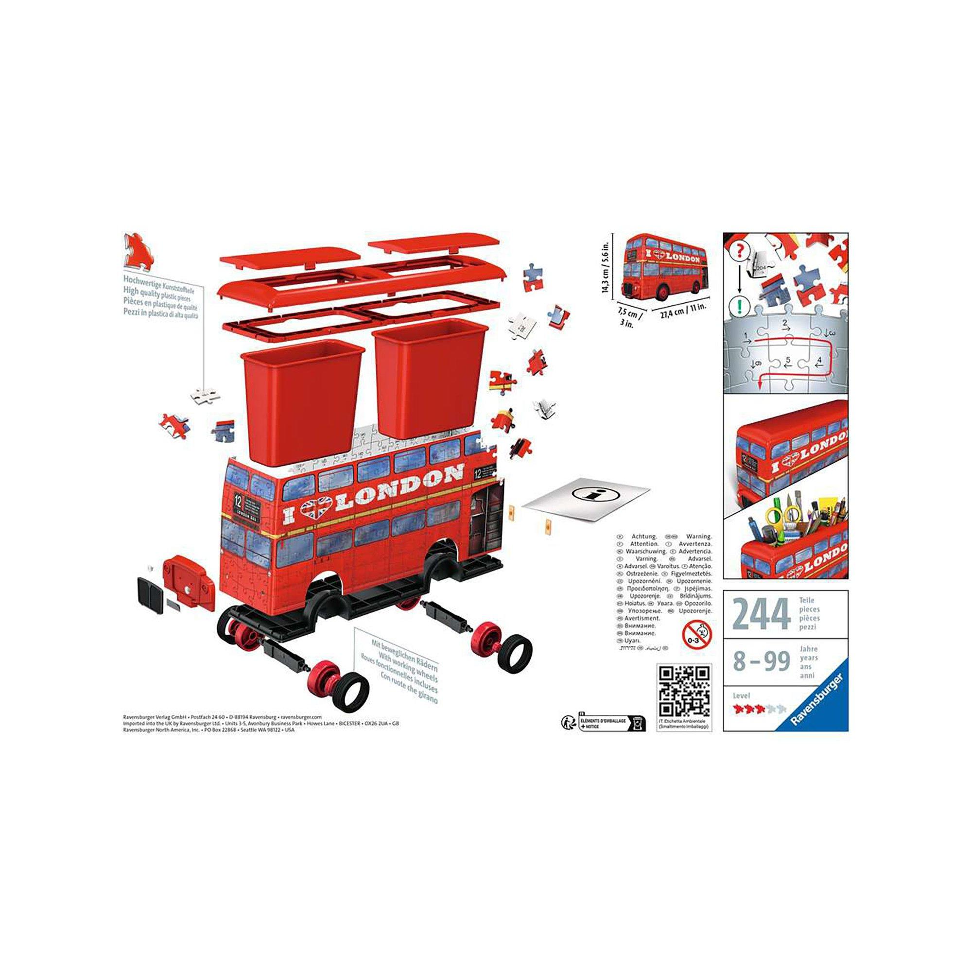 Ravensburger  London Bus 3D Puzzle, 216 Pièces 