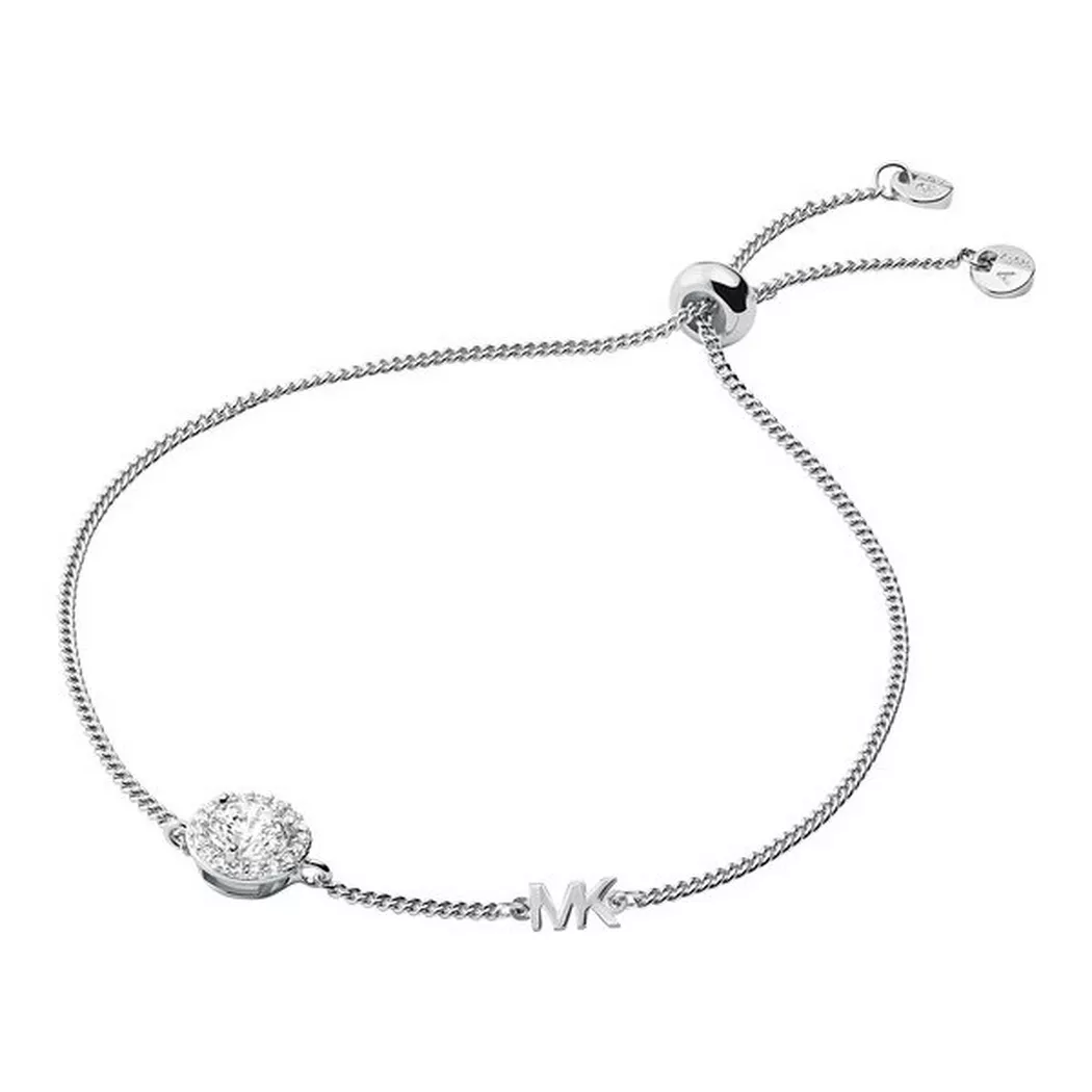 Michael Kors Sterling Silver Round Crystal Toggle Bracelet MKC1206AN040