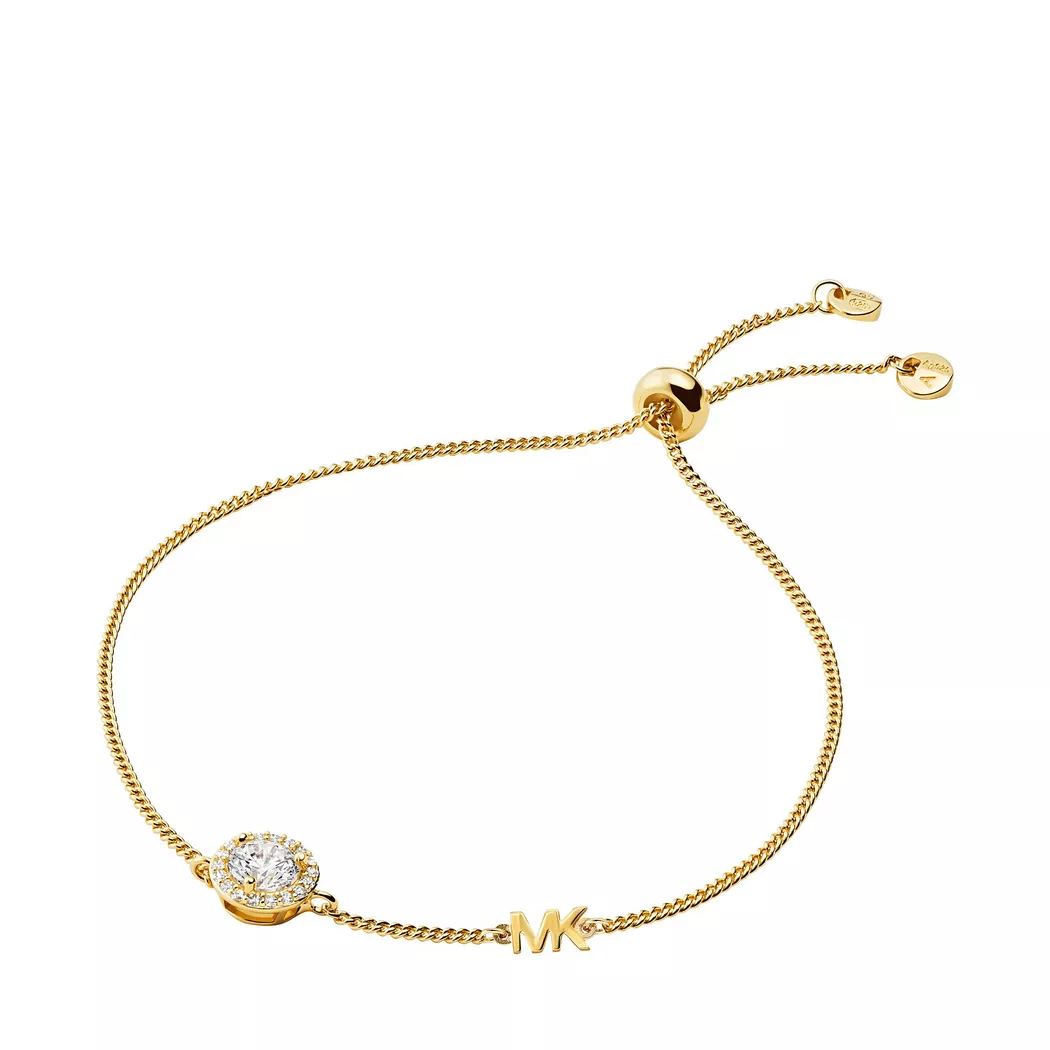 Armband MICHAEL KORS "Schmuck Geschenk Silber 925 Armschmuck PREMIUM", gold (gelbgoldfarben, kristallweiß, kristallweiß), Armbänder, Damen, 22cm, Silber 925 (Sterlingsilber), Armband, mit Zirkonia (synth.)