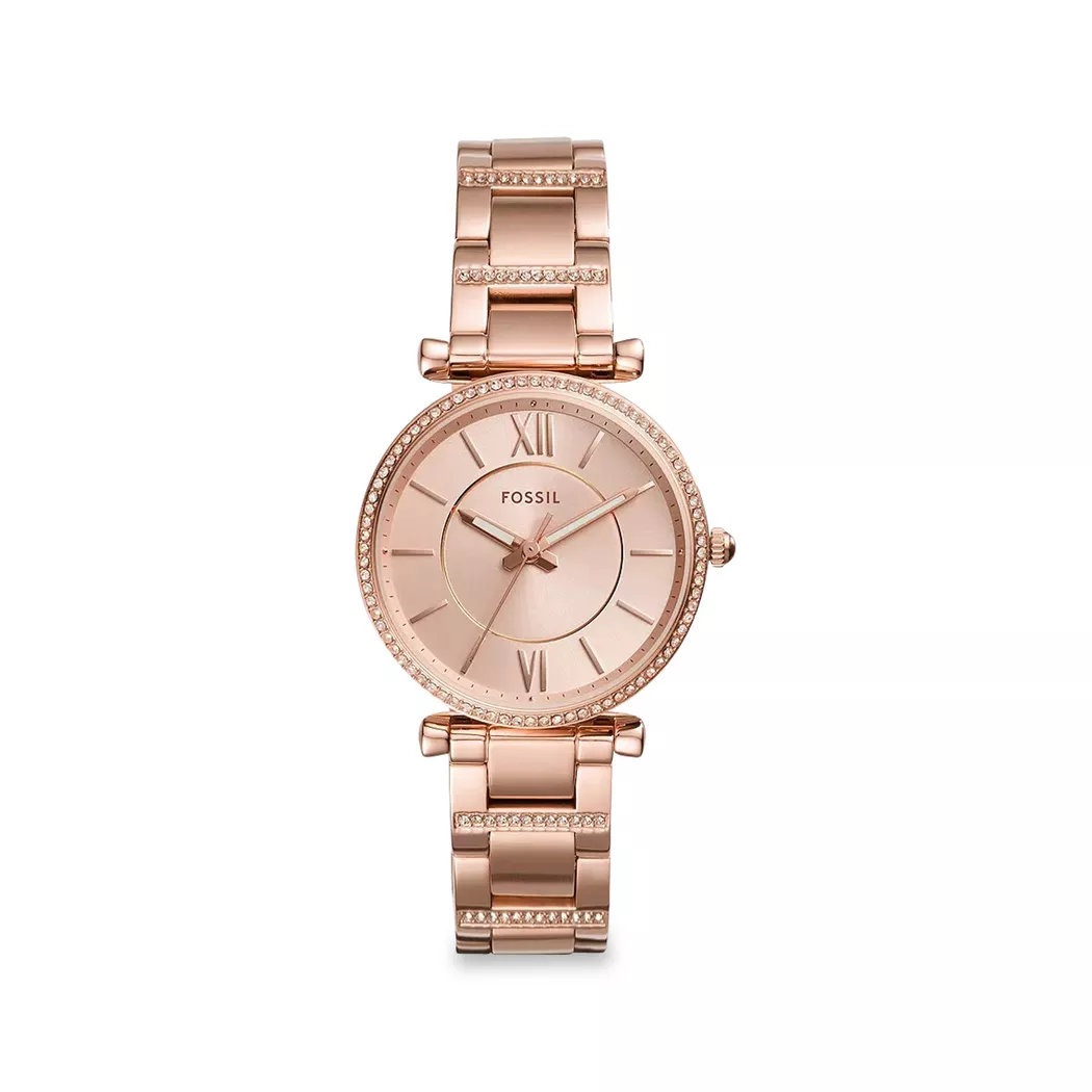 Fossil Carlie Rose Gold Tone Watch ES4301