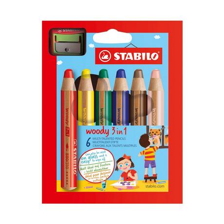 STABILO Crayons de couleur Woody 3in1 