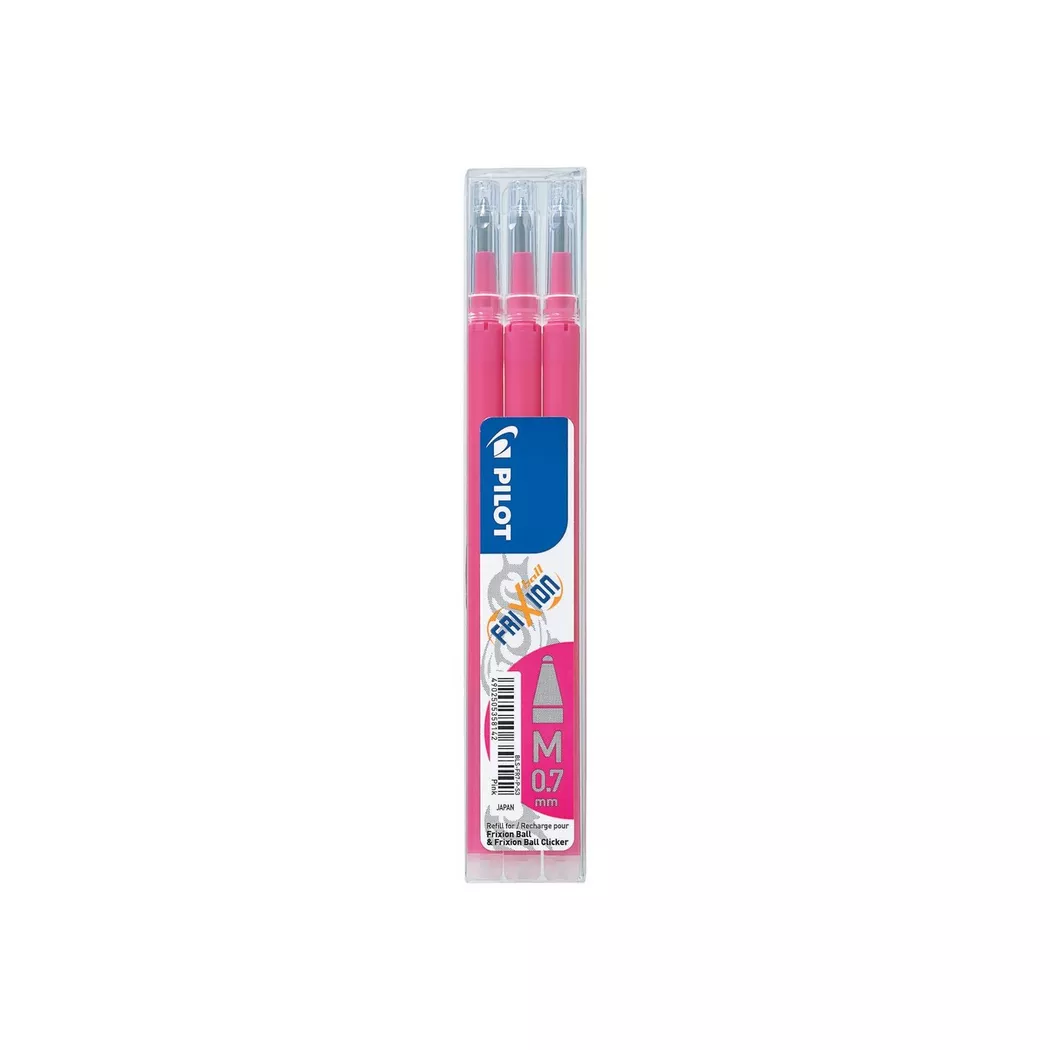Set de 3 recharges Pilot FriXion Point Pointe fine Rose