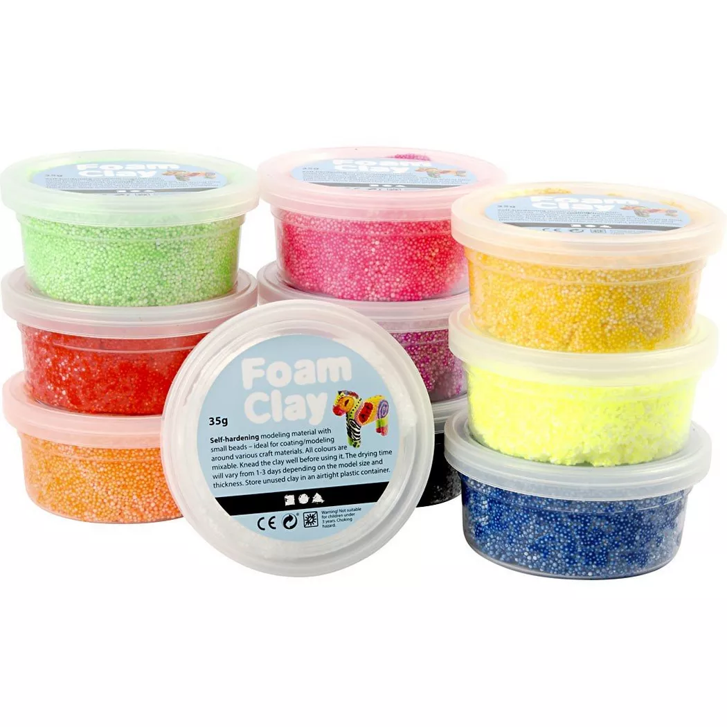 Creativ Company Foam Clay - Basic colors 10x35gr