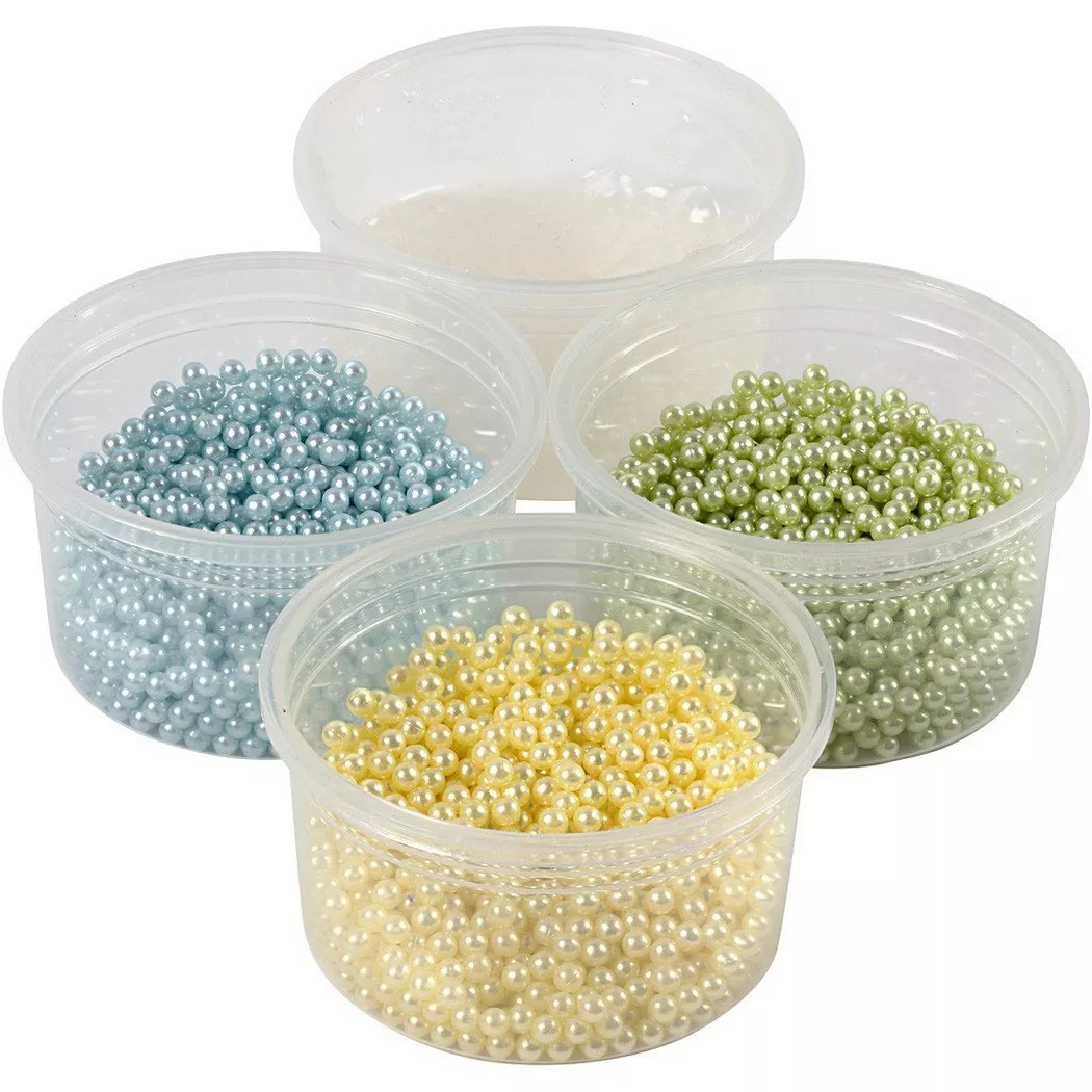 Pearl Clay Set - Lichtblauw/Lichtgroen/Lichtgeel
