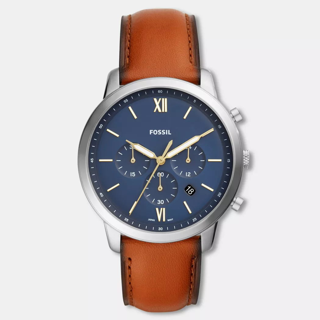 Fossil - Chronograph Uhr, Neutra Chrono, 44mm, Braun